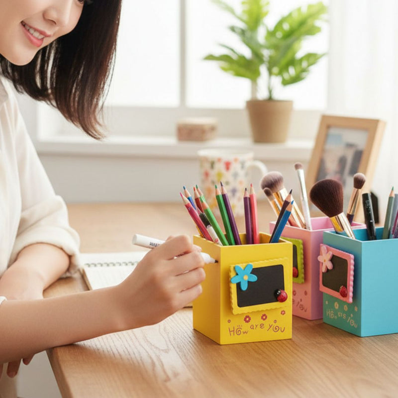 Colorful Wooden Clip with Pen Holder | Desk Organizer Clip