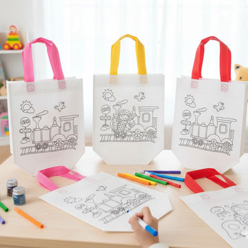 DIY Colouring Tote Bag for Kids | Reusable Art & Craft Bag (pack of 1)