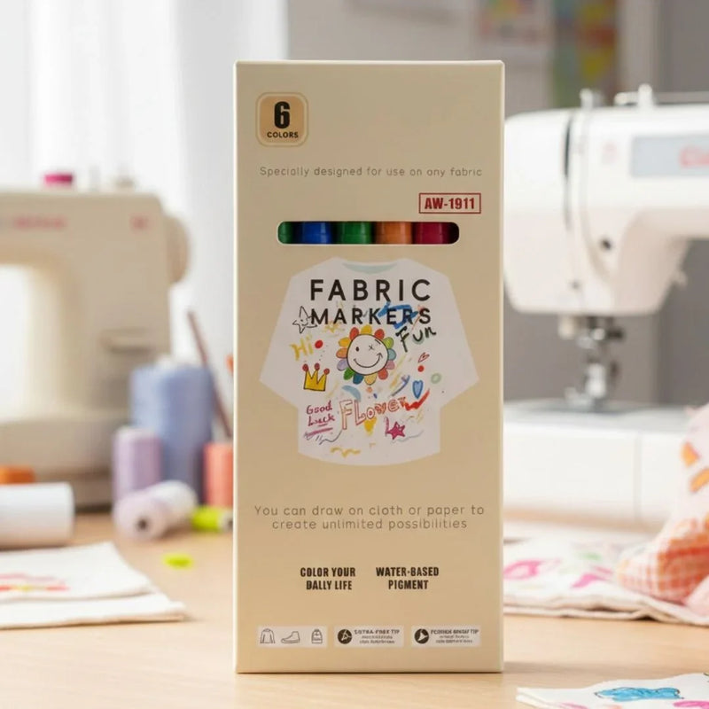 (BUY 1 GET 1 FREE) Waterproof All surface Markers l Pack of  6-Color l works on All surface | Shoes | bags | clothes | Wood | plastic | resin | caps