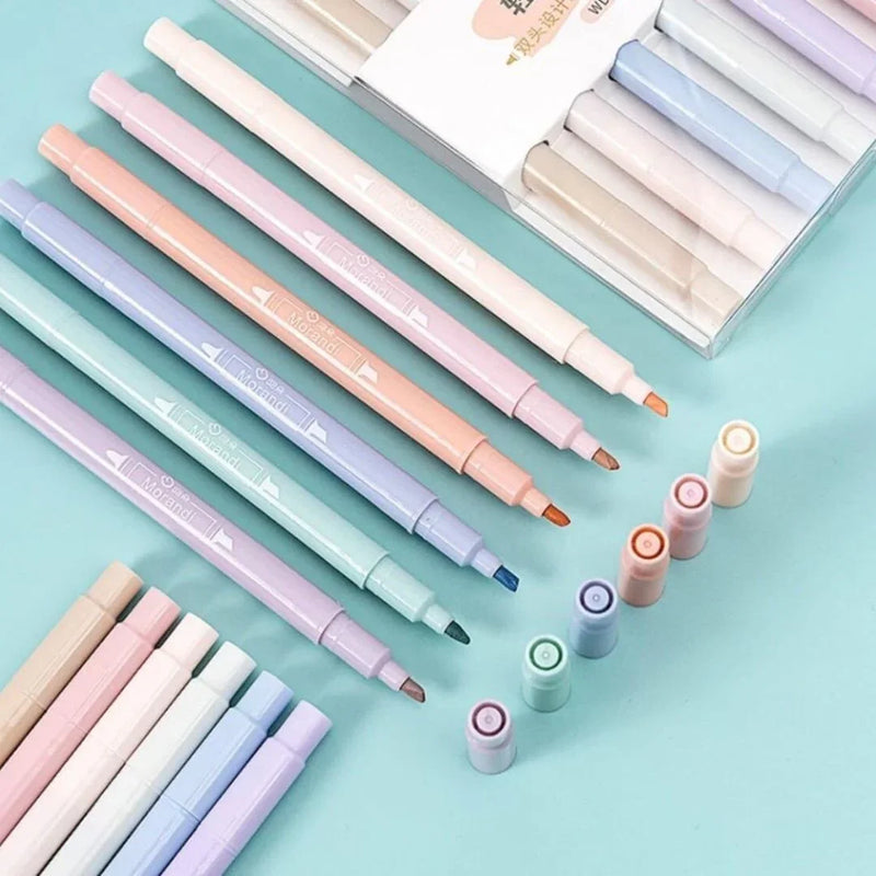 (Buy 1 Get 1 Free) Pastel Highlighter for readers & Students | Dual Tip | Long lasting markers | Fade Proof