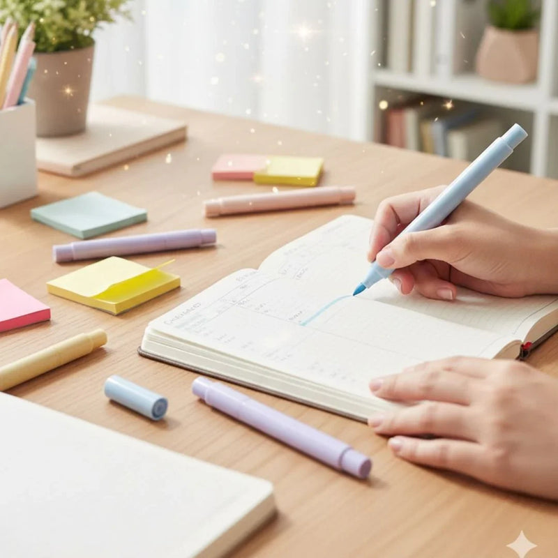 (Buy 1 Get 1 Free) Pastel Highlighter for readers & Students | Dual Tip | Long lasting markers | Fade Proof