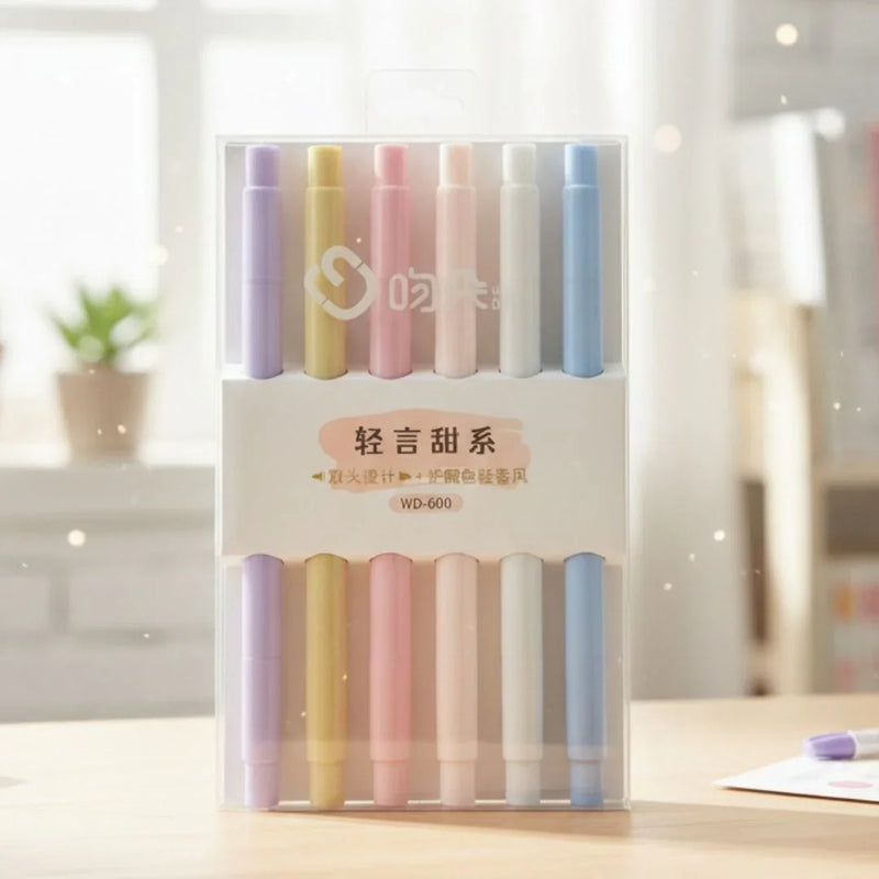 (Buy 1 Get 1 Free) Pastel Highlighter for readers & Students | Dual Tip | Long lasting markers | Fade Proof