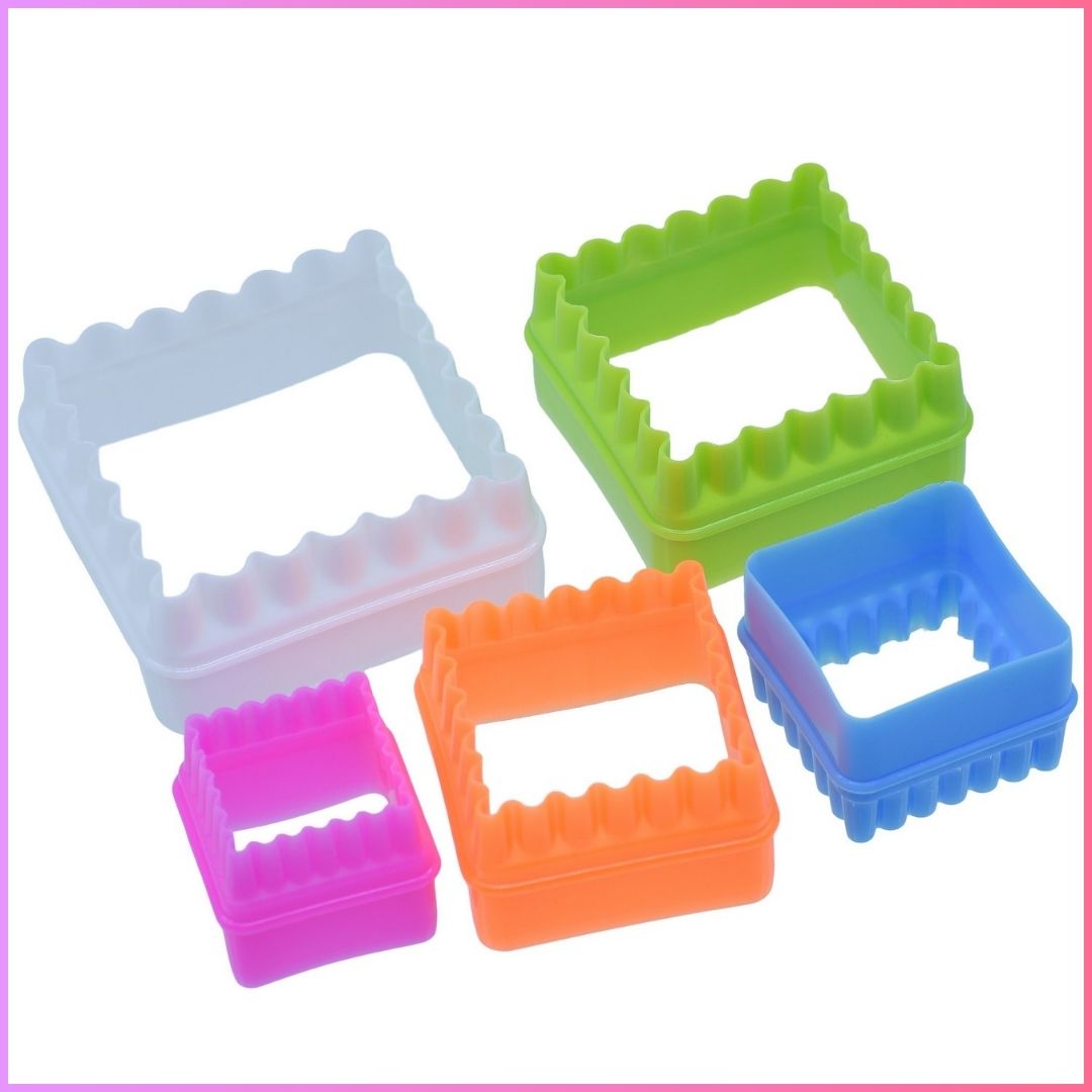 Square Clay Model Set Plastic l Pack of 1 contains 5 pcs