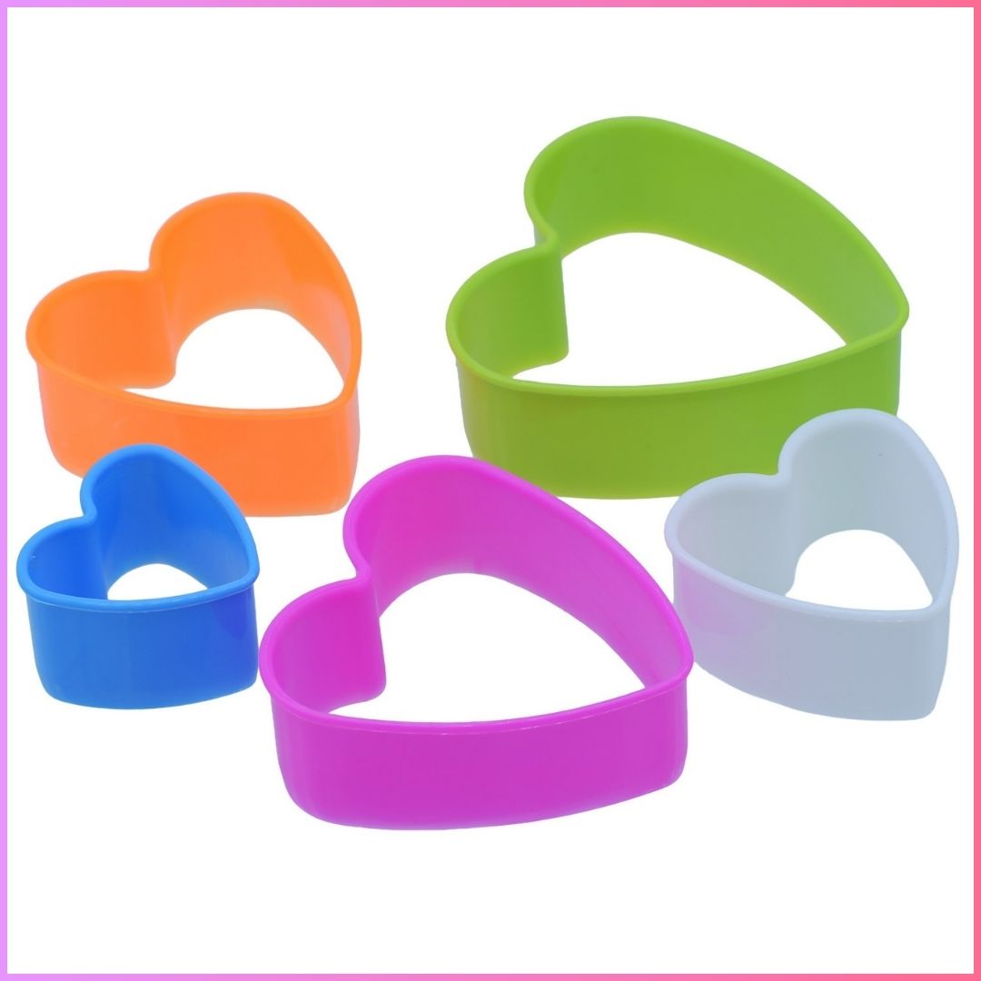 Heart Clay Model Set Plastic l Pack of 1 contains 5 pcs