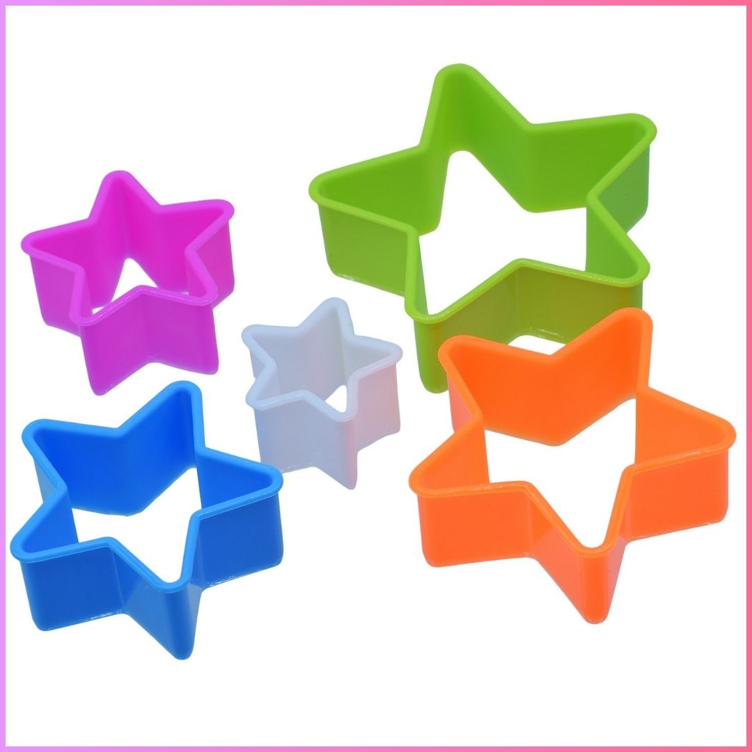 Clay Model Set – Plastic Star Cutters l Pack of 1 contains 5 pcs