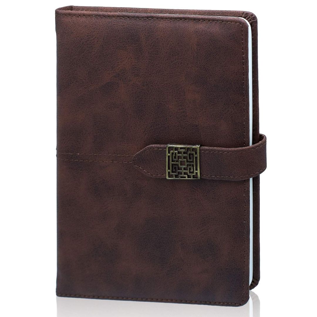 Premium A5 Business Diary Brown l Ruled l  Pack of 1