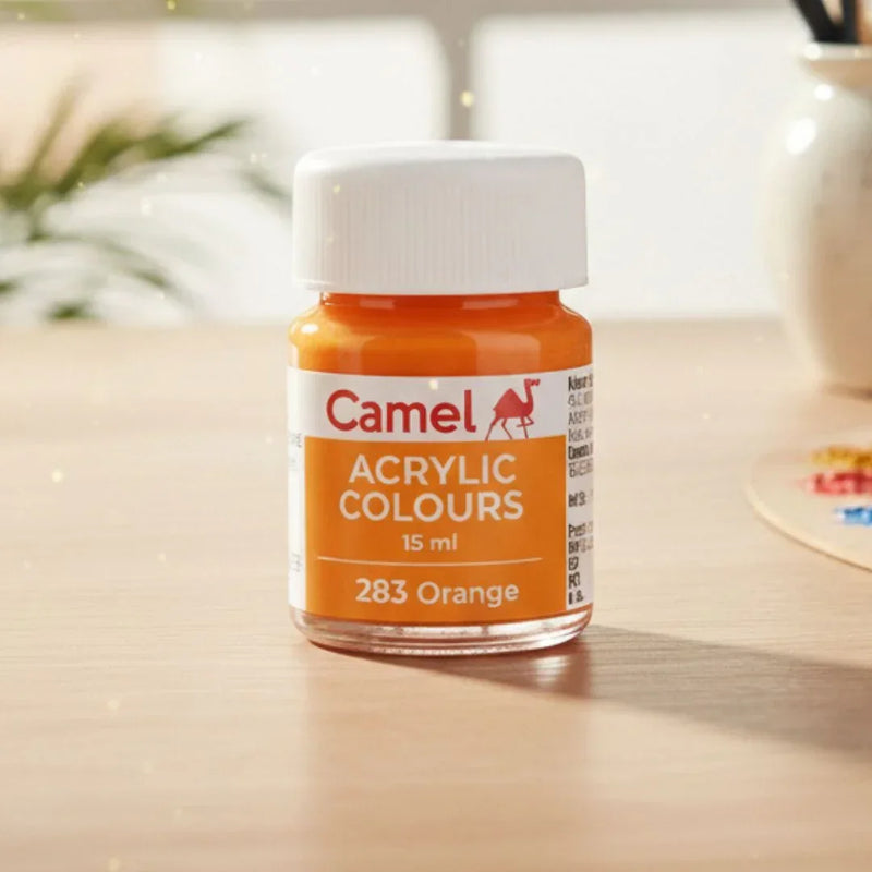 Camel Acrylic Colour Orangr 15ml ( 1 bottel)