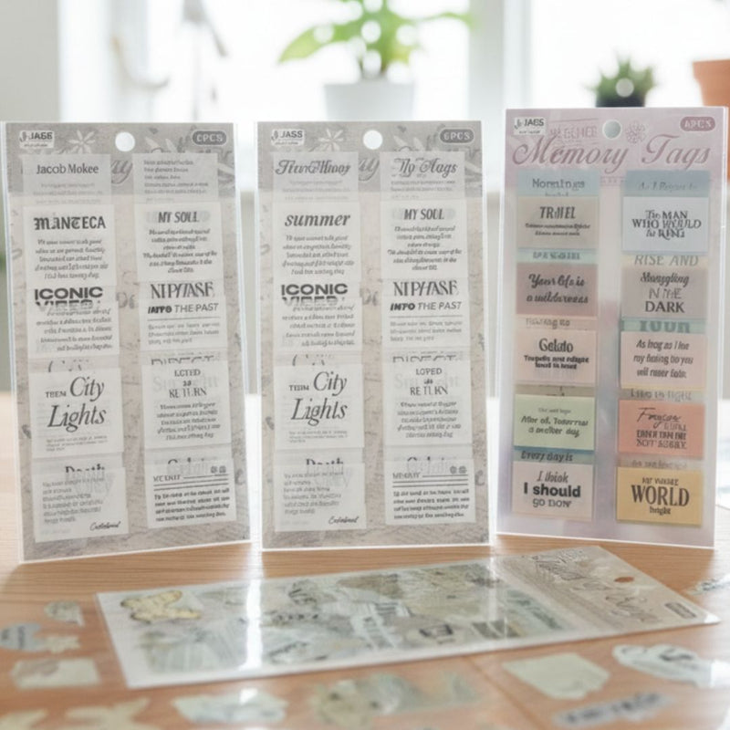 (Pack of 2) Premium Journal quote Sticker Memory Walk l Pack of 1 contains 6 sheets