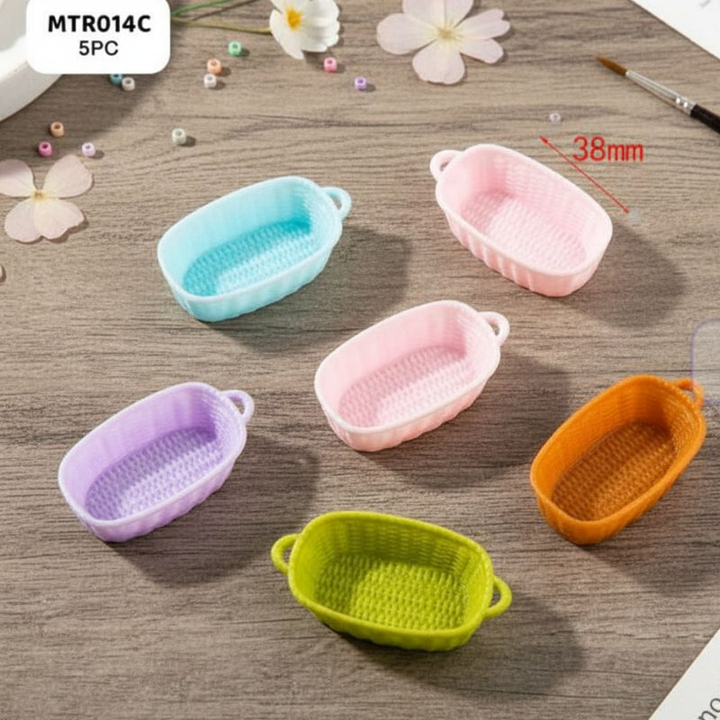 Cute  Colorful Miniature Basket Set l Pack of 1 contains 4 basket