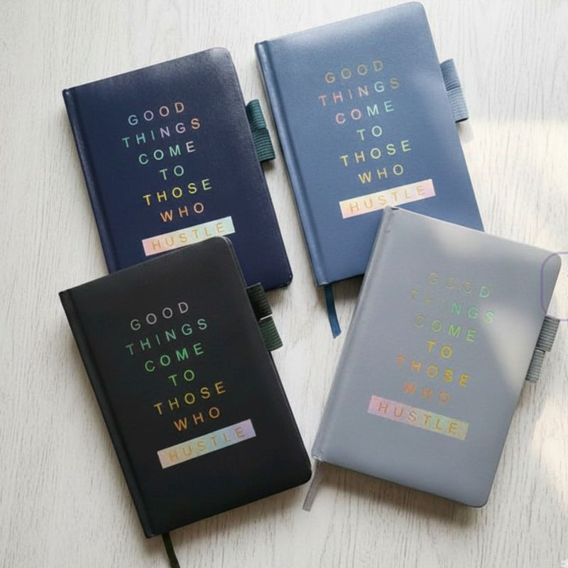 Hardbound Notebook A5 Good Things Come to Those Who Hustle l Pack of 1