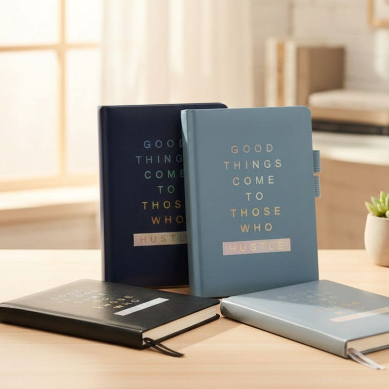 Hardbound Notebook A5 Good Things Come to Those Who Hustle l Pack of 1