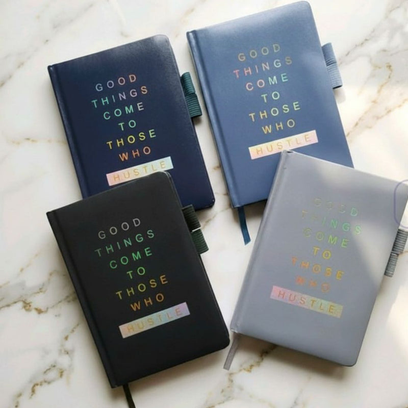 Hardbound Notebook A5 Good Things Come to Those Who Hustle l Pack of 1
