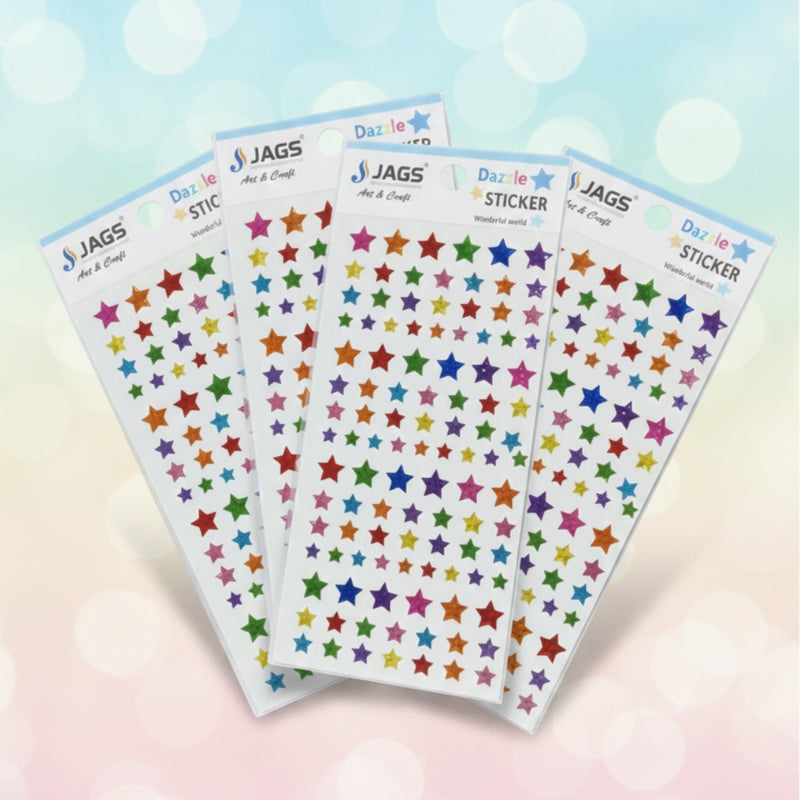 3D Sticker Star Mix Colour l Pack of 1