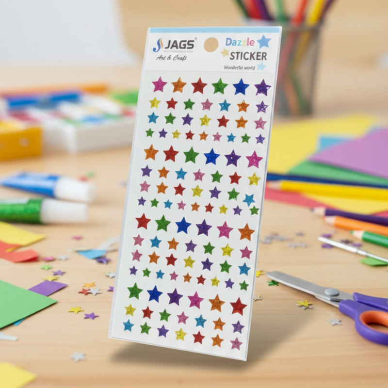 3D Sticker Star Mix Colour l Pack of 1