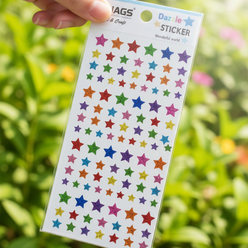 3D Sticker Star Mix Colour l Pack of 1
