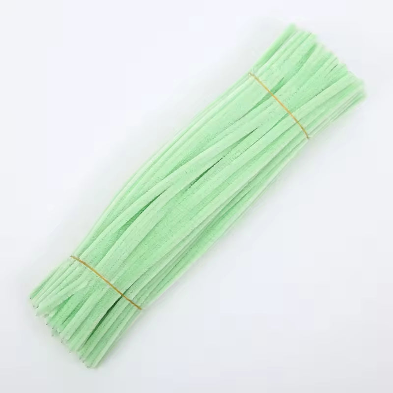 Light sage Green Plain Pipe Cleaner for Craft and Bouquet l  100Pc(Pack of 1)
