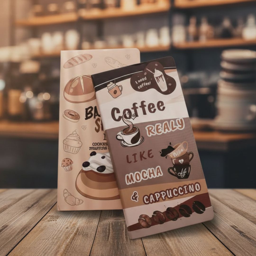 (440 sticky notes ) Coffee or Bakery Printed Sticky Notes l Pack of 1 contains 11 design x40 each