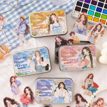 Cute Anime Girl Stickers box l Pack of 1 contains 100 Pcs