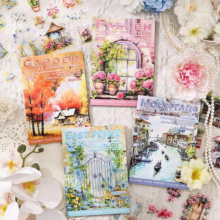 (Buy 1 Get 1 Free) Premium Garden Series Scenic Sticker Book Nature Collection l (20 sheet) Pack of 1