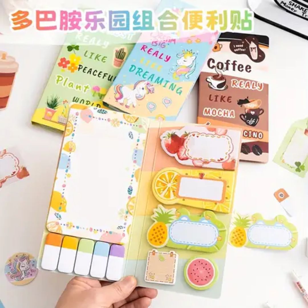 (440 pcs ) Cute Candy Sticky Note Colorful Design Memo Pad l 12 Designs l Pack of 1