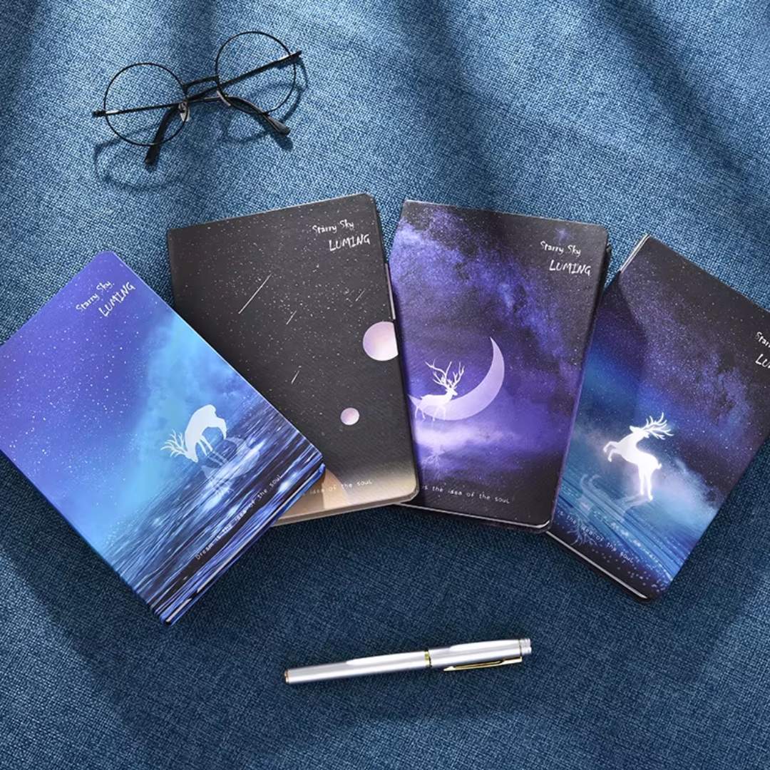 Starry Sky A5 Journal Notebook  | Glow Cover | Pack of 1 Diary
