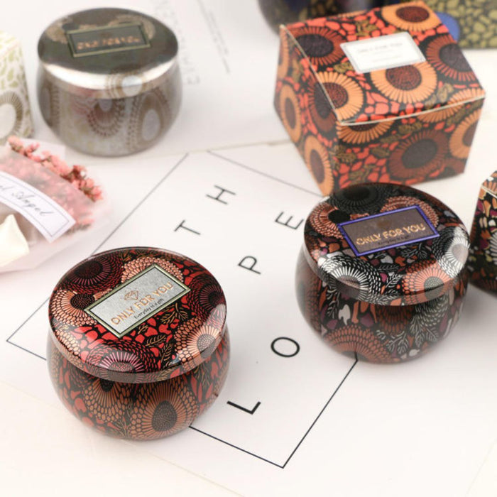 Mandala Metal Tin Box Design Round l  7x5cm l  Pack of 1