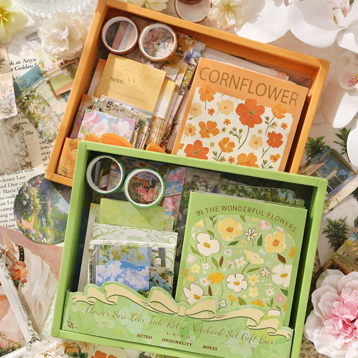 Premium Vintage Floral Sea Retro Journaling planner kit  l Journaling and scrapbooking l Pack of 1 kit