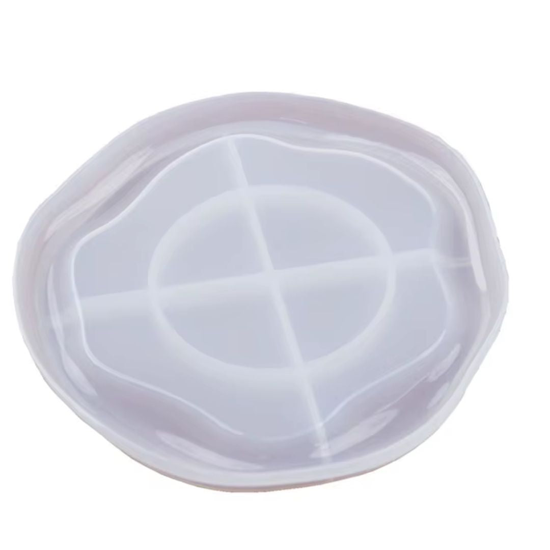 Candle & Resin Silicone Mould Agate Plate Design (1pcs)  Pack of 1