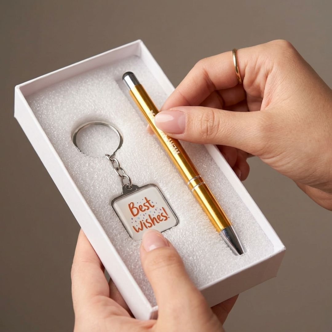 classic Pen & Message Keychain Combo |Assorted |  Pack Of 1