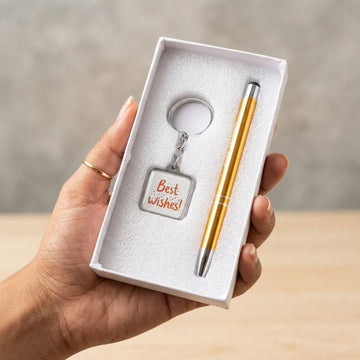 Classic Pen & Message Keychain Combo |Assorted |  Pack Of 1