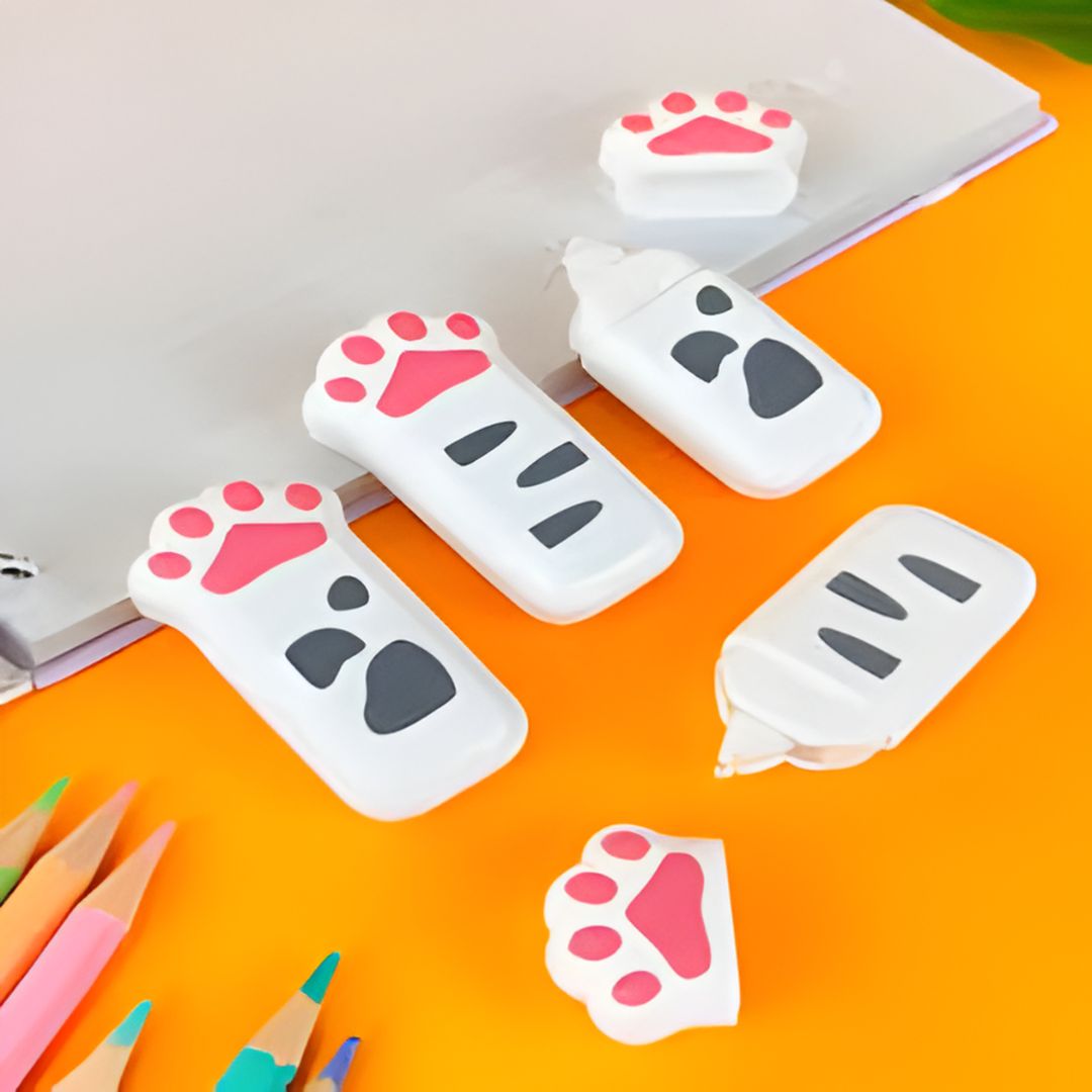 Cute Paw Design Correction Tape | Kawaii Stationery | Pack Of 1