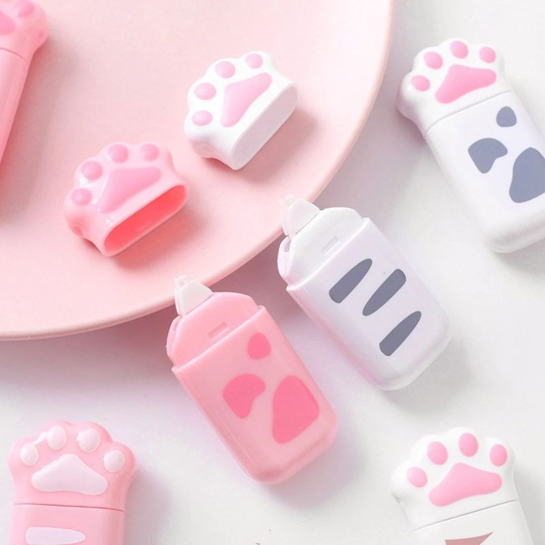 Cute Paw Design Correction Tape | Kawaii Stationery | Pack Of 1