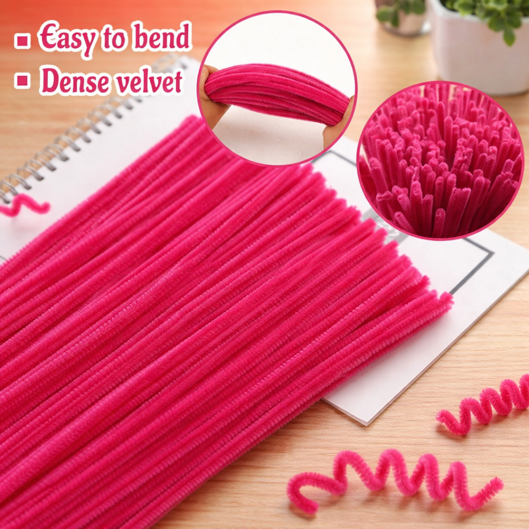 Buy 1 Get 1 Free Strawberry Pink Pipe Cleaner 200 pcs