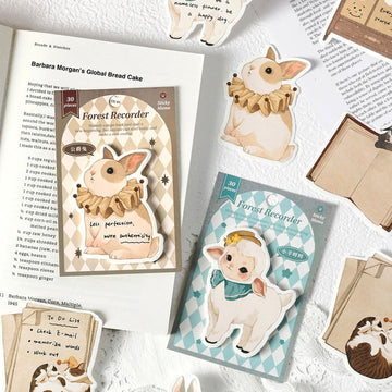 (Buy 1 Get 1 Free ) Cute Kawaii animal Sticky Notes |Cute Memo Pads | Pack of 1 contains 30 sheets