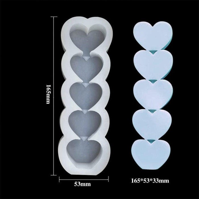 Heart Shape Silicone Candle Mould | Pack of 1