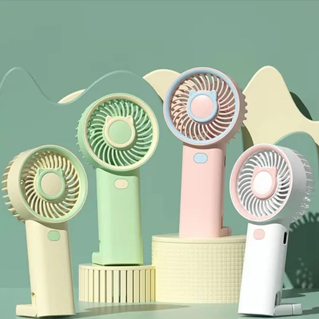 Pastel Mini Portable Handheld Fan with Phone Stand | Pack Of 1