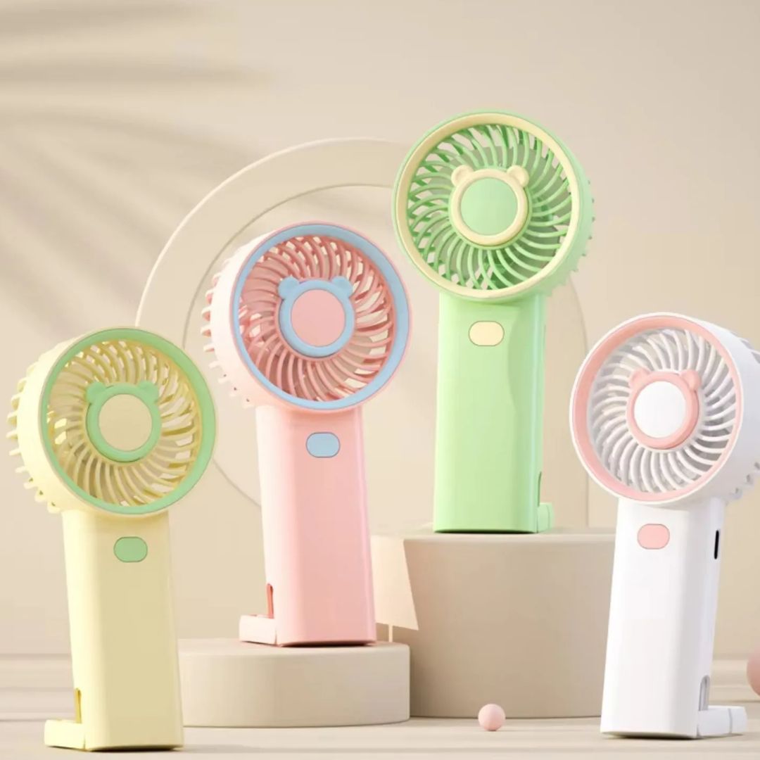 Pastel Mini Portable Handheld Fan with Phone Stand | Pack Of 1