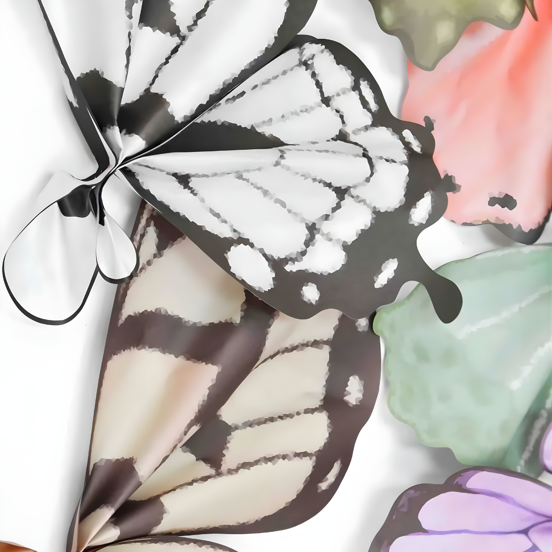 Premium Aesthetic Butterfly Wings wrapping paper | Assorted Color | Pack Of 1 contains 20 sheets