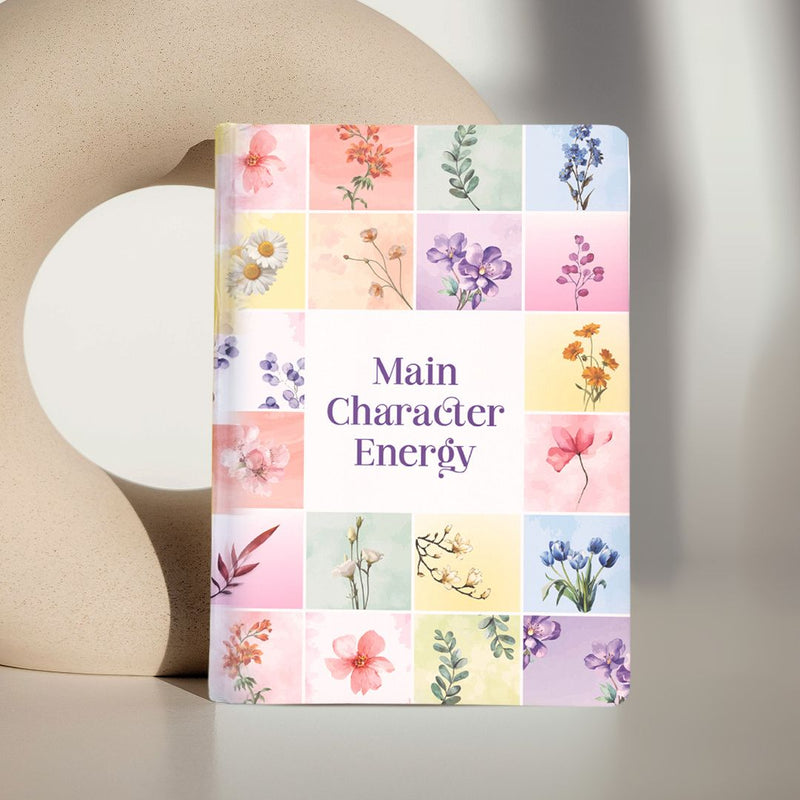 Main Character Energy 2026 Planner | Floral A5 Hardbound Self-Growth & Mindset Journal