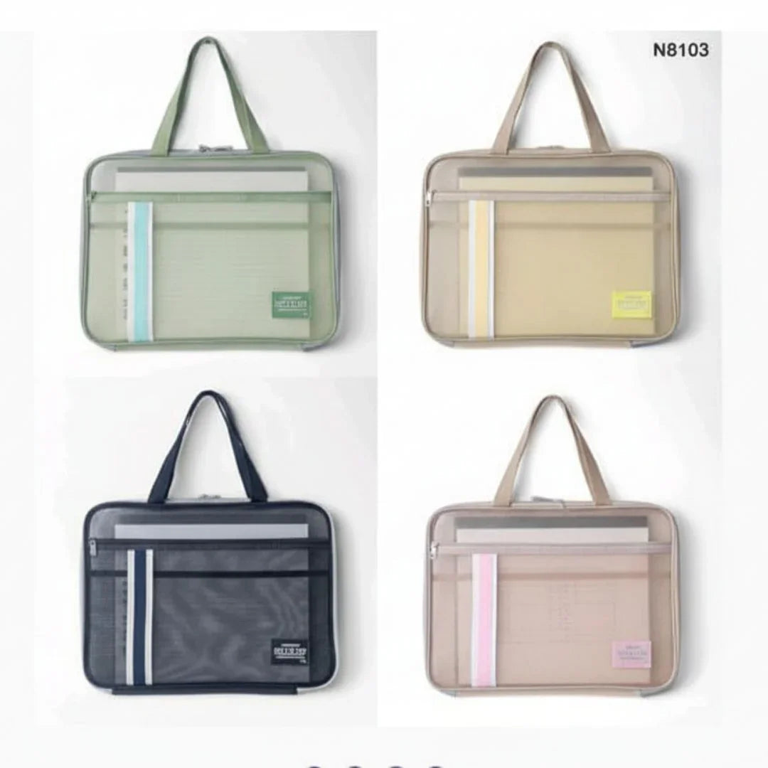 Transparent folder laptop bag