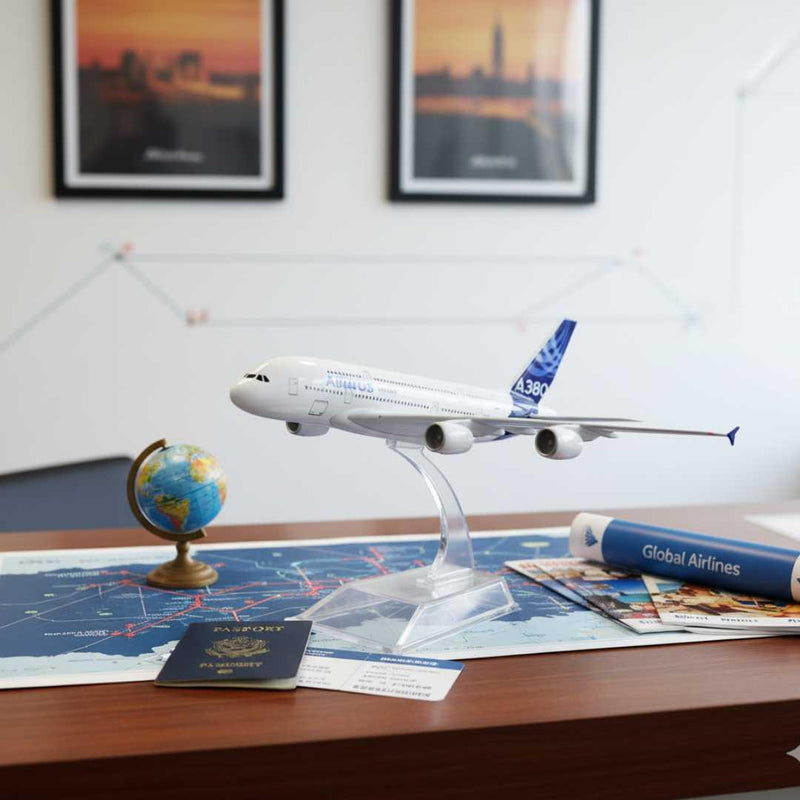 Big Airbus A380 Aircraft Model with Display Stand – AIRBUS