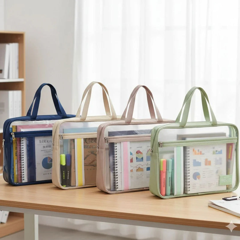 Transparent Office Bag | A4 Document Folder 39×29cm (1 Pc)