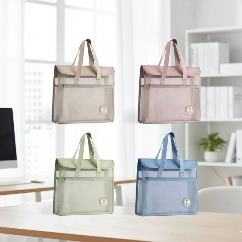 Large Transparent Expanding Folder Bag | 34×33 cm (1 pcs)