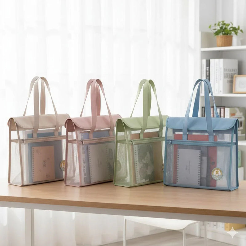 Large Transparent Expanding Folder Bag | 34×33 cm (1 pcs)