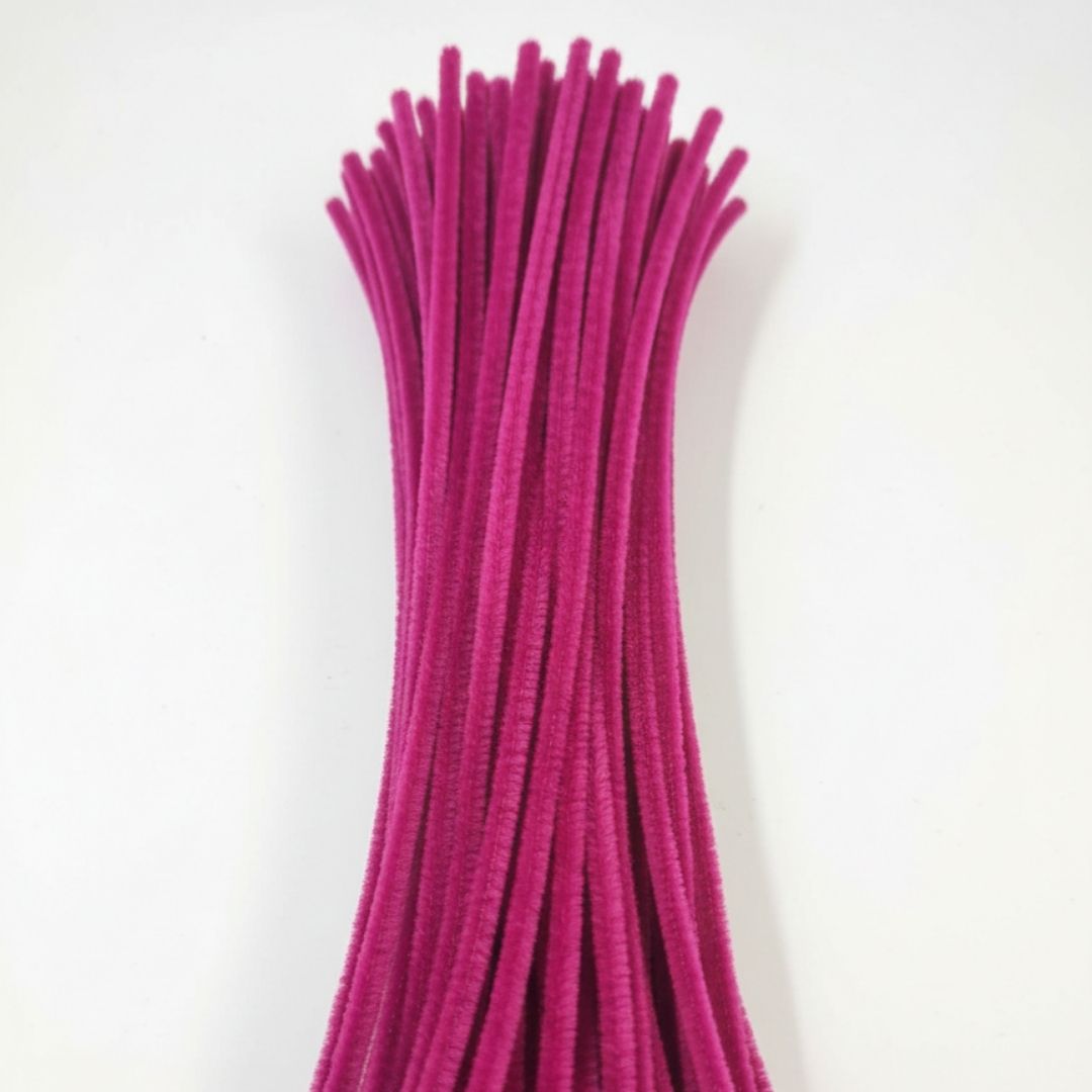 Wine Plain Pipe Cleaner for Craft and Bouquet l Pack of 100Pc
