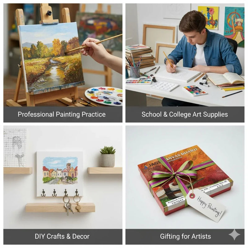 Canvas Board Artist Quality White 4X4 CBAQ44