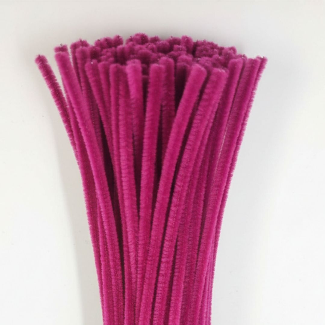 Wine Plain Pipe Cleaner for Craft and Bouquet l Pack of 100Pc