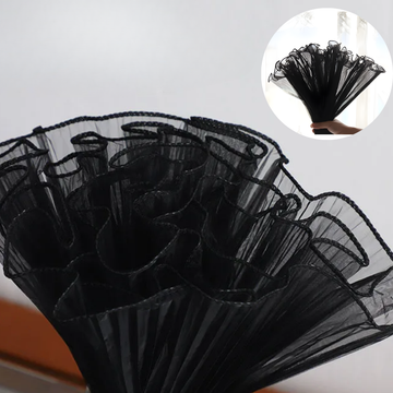 Premium Black Wrapping  Net Wrinkled Long  | Gift Wrappers | 64cm | Pack Of 1