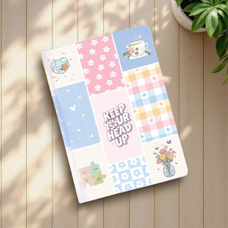 Keep Your Head Up 2026 Planner | Cute Pastel A5 Hardbound Self-Care & Positivity Journal