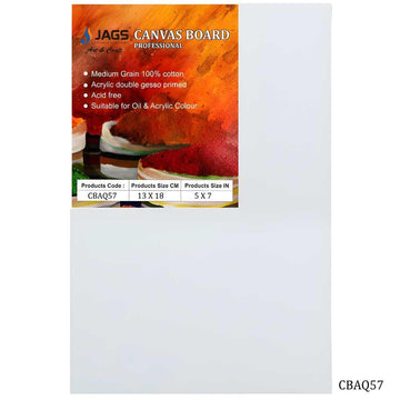 Canvas board artist quality white 5X7Inch